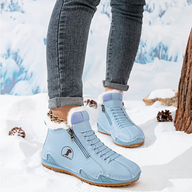 Laila | Women Fur Cuff Ankle Boots