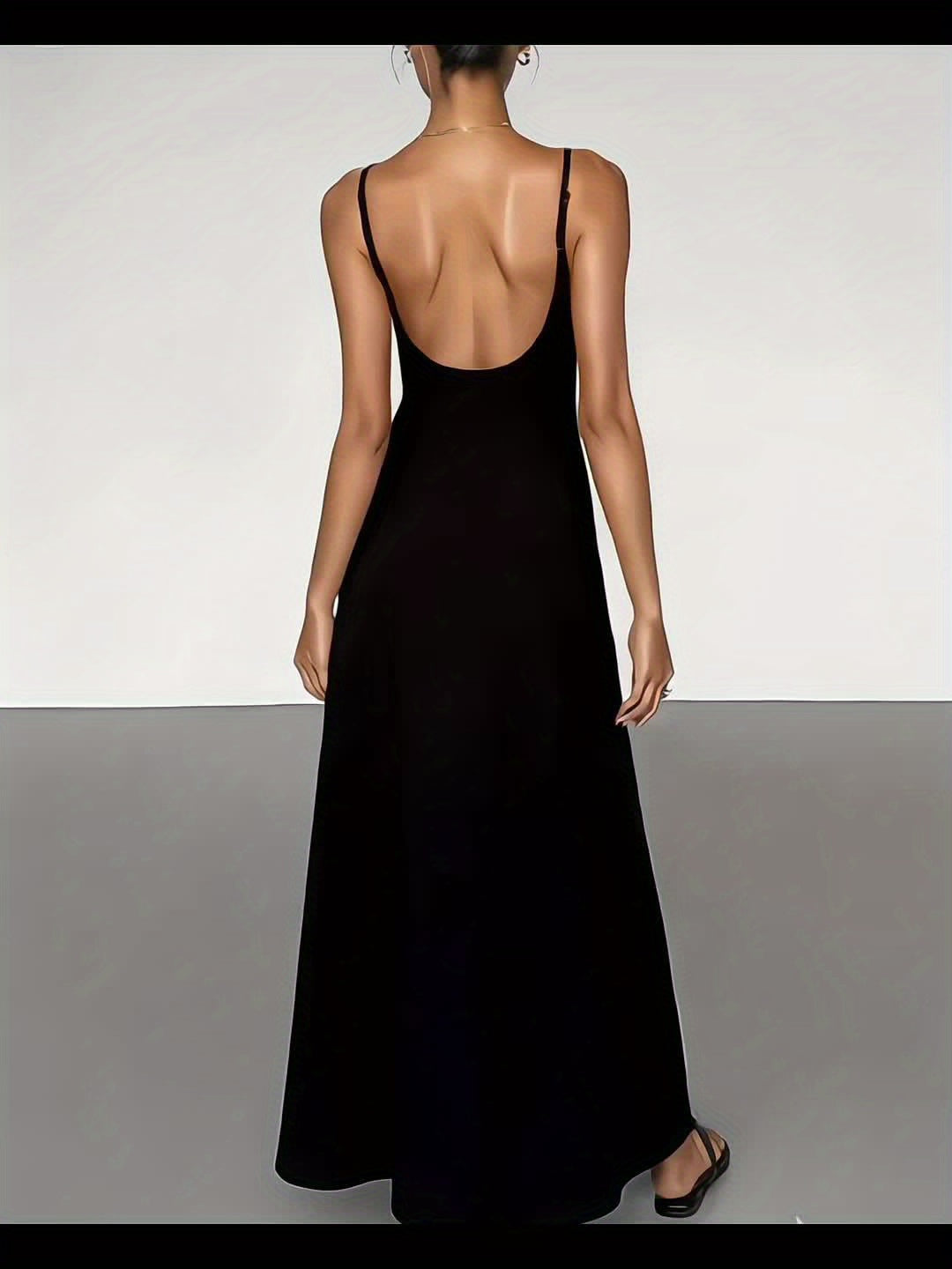 Clio | Women Backless Spaghetti Strap Maxi Dress