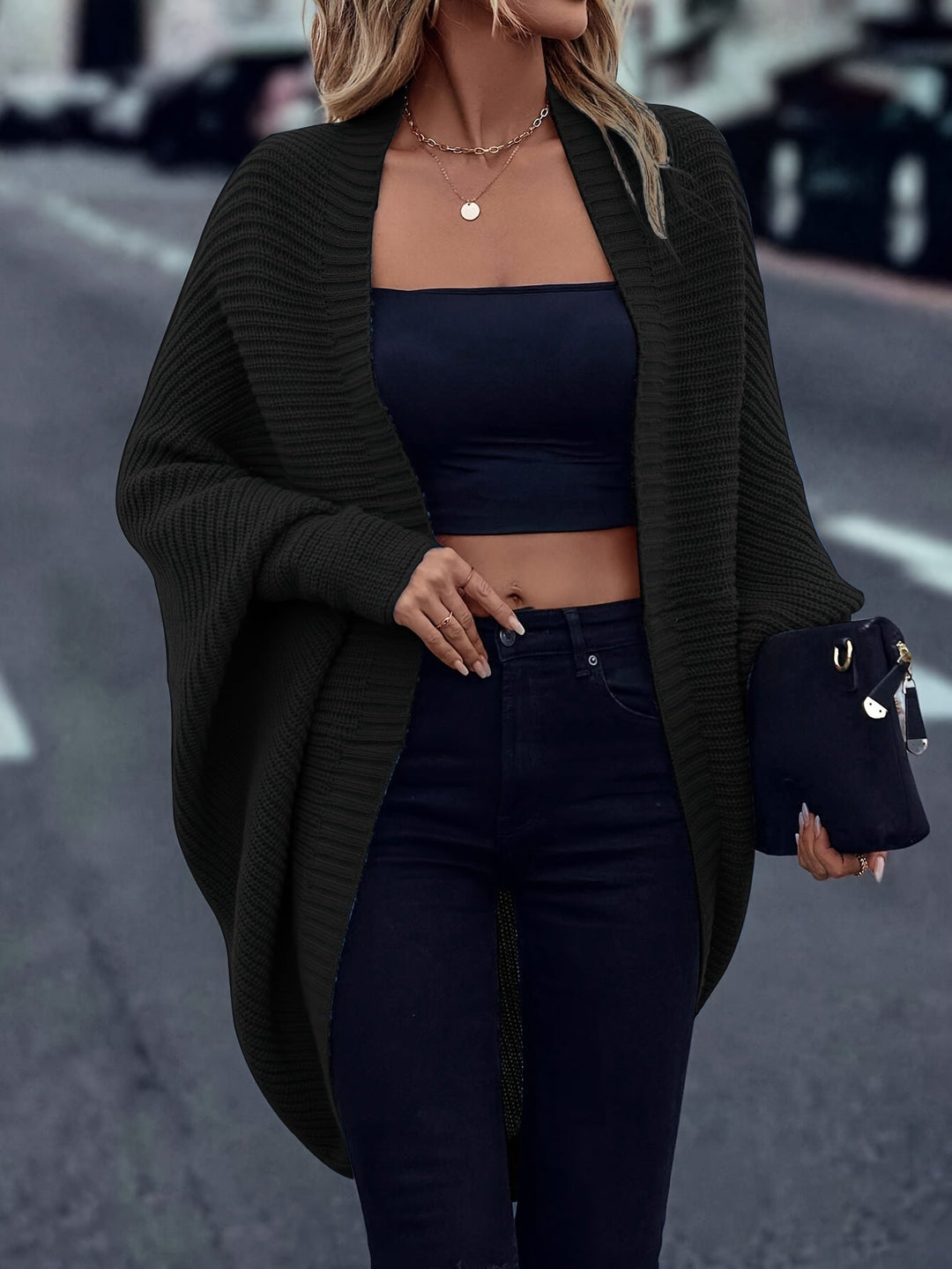 Marilyn Women Relaxed Fit Longline Open Front Cardigan