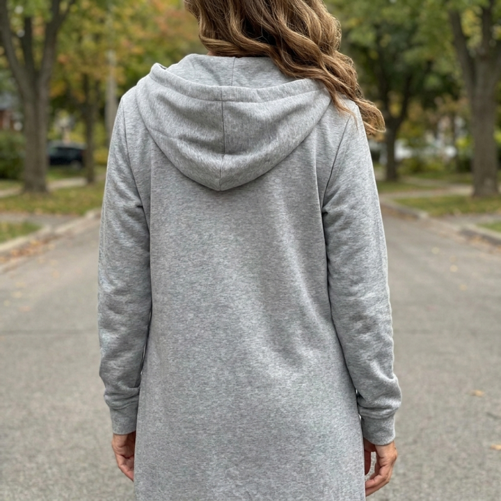 Tordis | Women Relaxed Zip Longline Cardigan