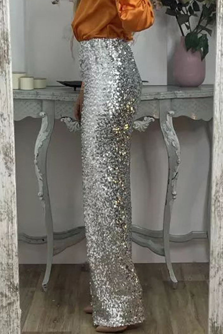 Eos | Women Sequin Straight Leg Pants