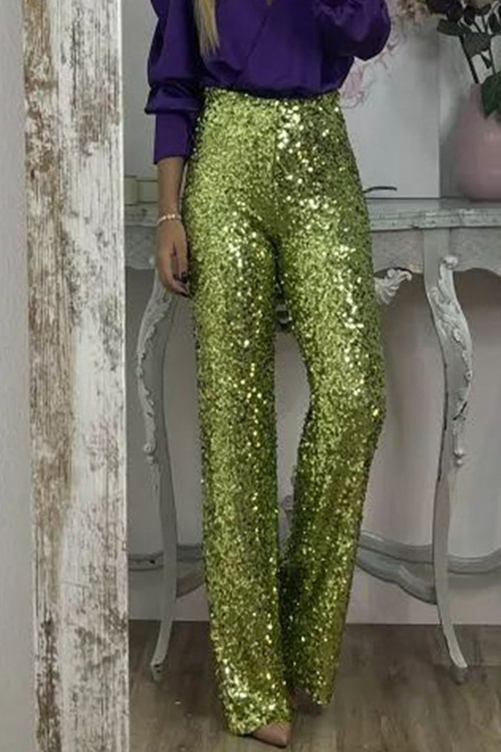 Eos | Women Sequin Straight Leg Pants