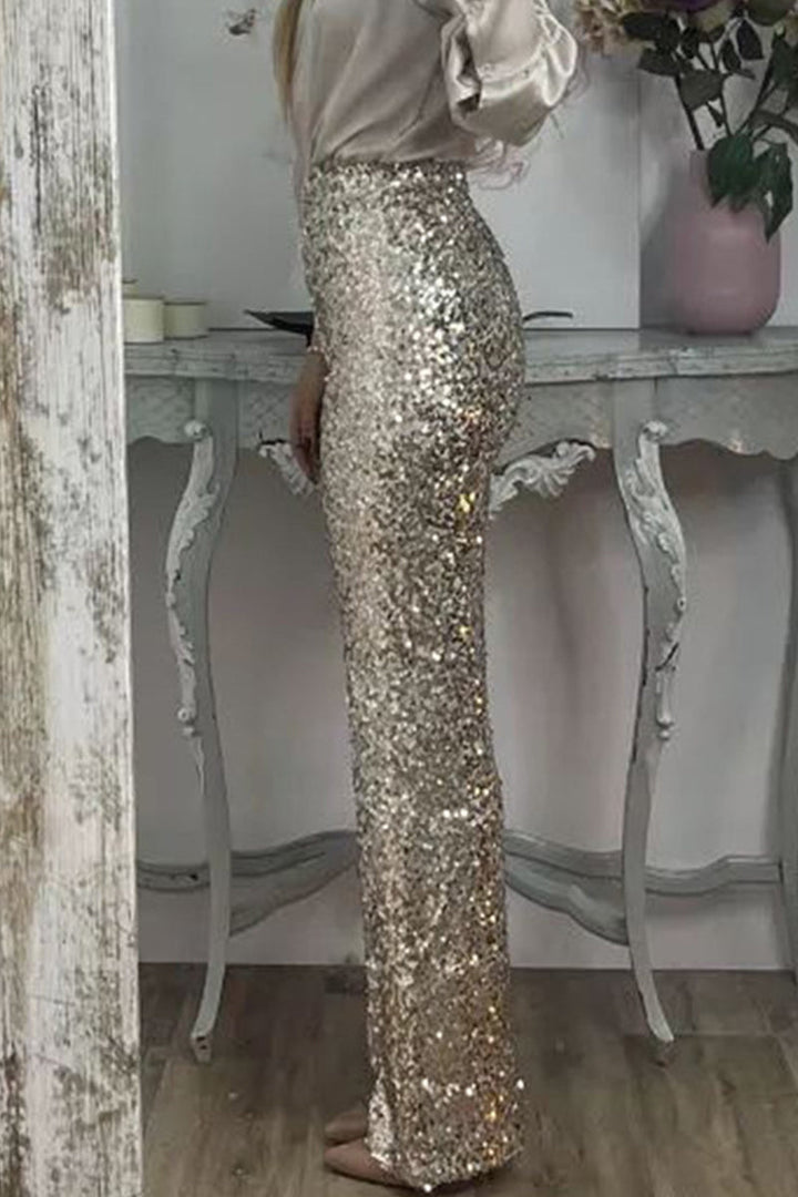 Eos | Women Sequin Straight Leg Pants