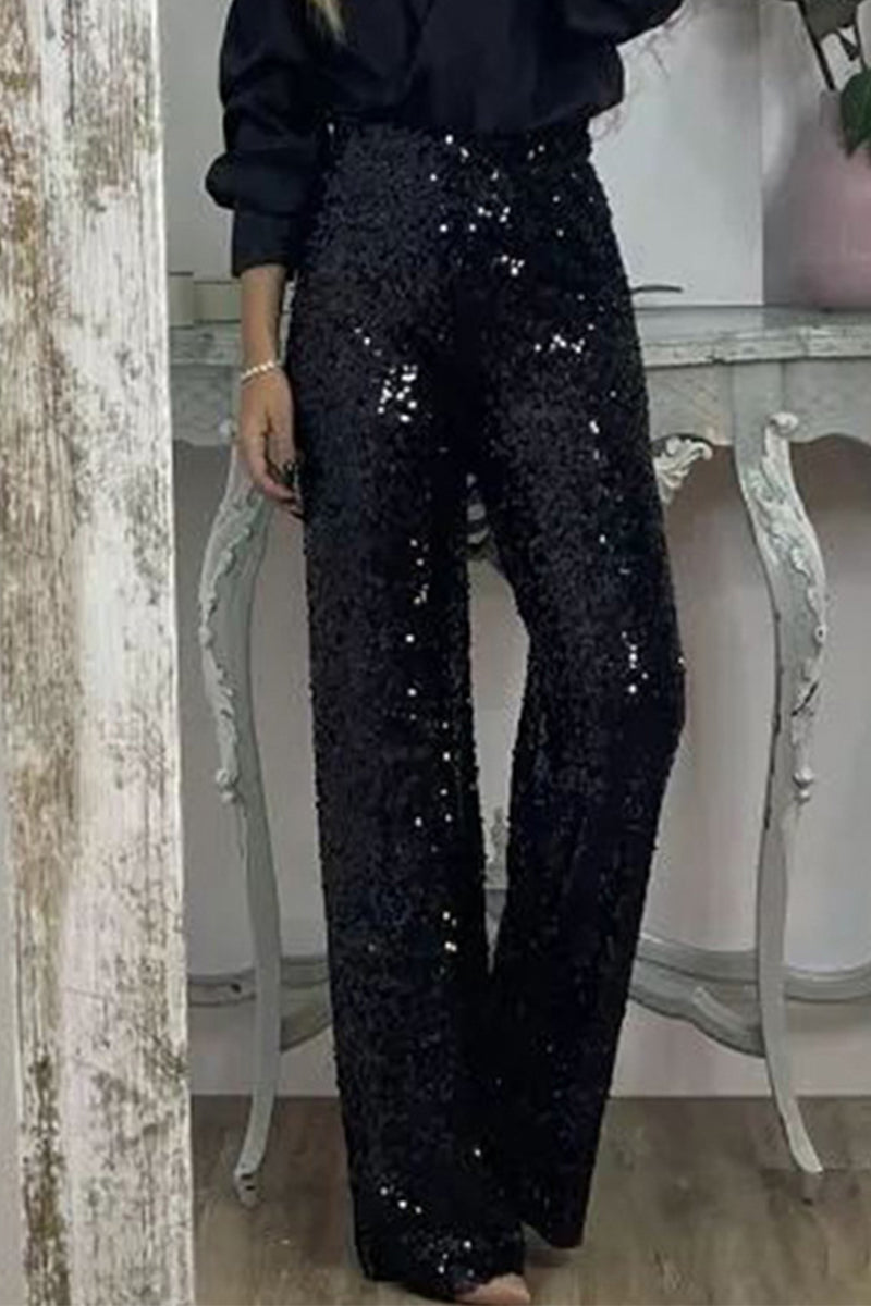 Eos | Women Sequin Straight Leg Pants
