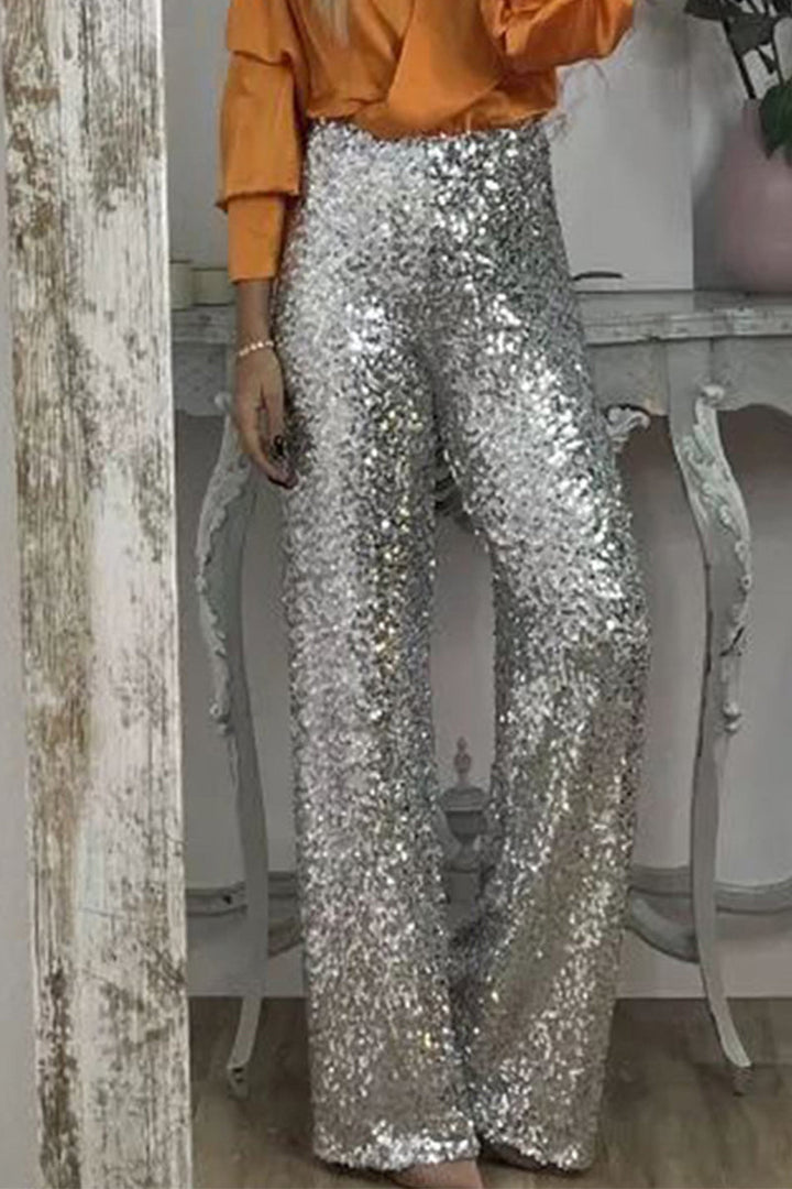 Eos | Women Sequin Straight Leg Pants