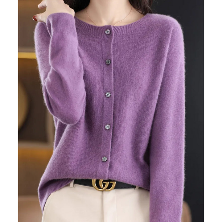 Shona | Women Round Neck Button Cardigan