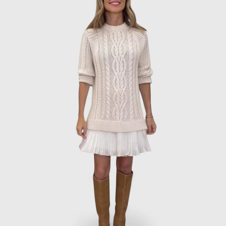 Domenica | Women Cable Tunic Knit Sweater