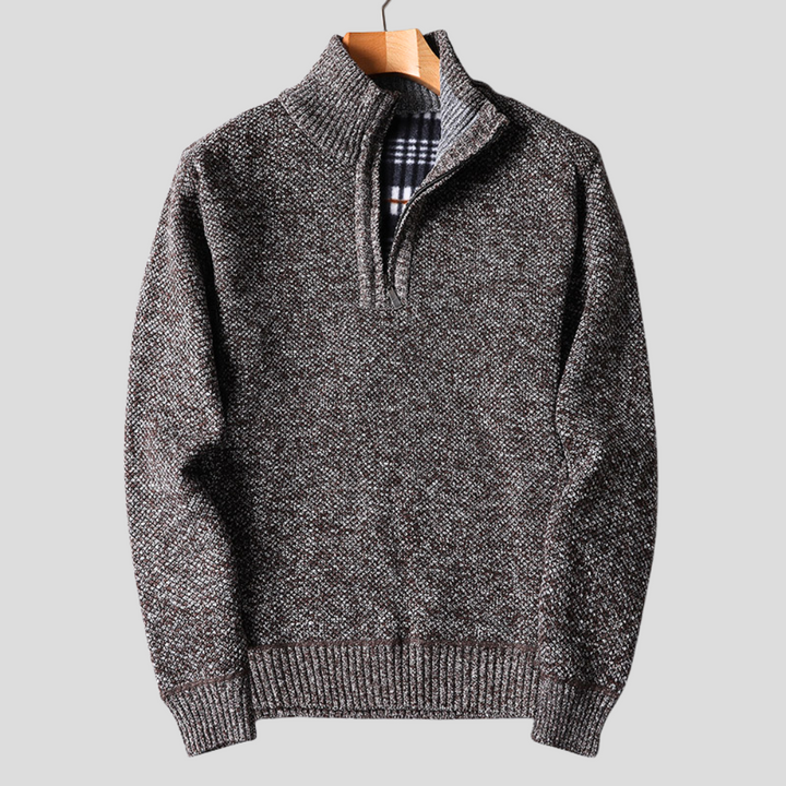 Nolan | Men Tweed Quarter Zip Sweater
