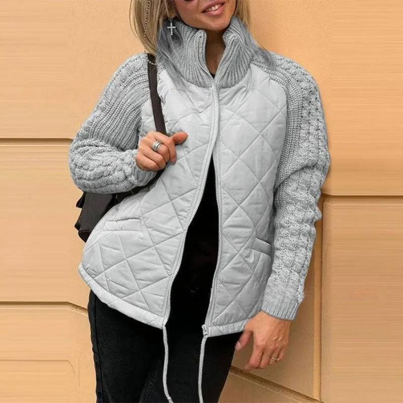 Amy | Women Quilted Knit Zip Padded Jacket