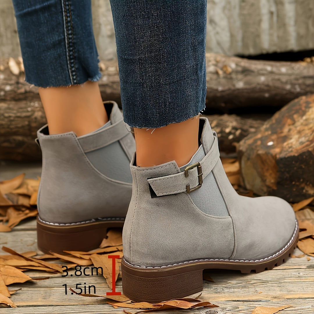 Carol | Women Buckle Chelsea Ankle Boots