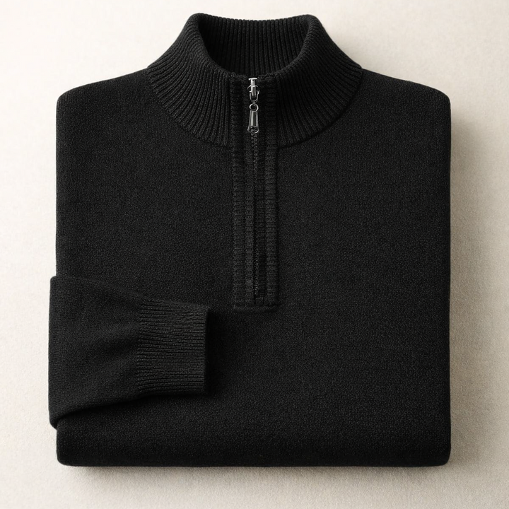Miles | Men Mock Neck Quarter Zip Sweater