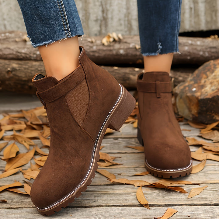 Carol | Women Buckle Chelsea Ankle Boots