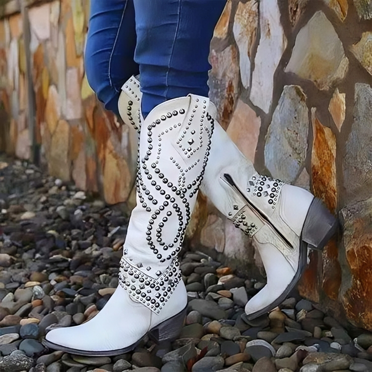 Moa | Women Studded Knee Boots