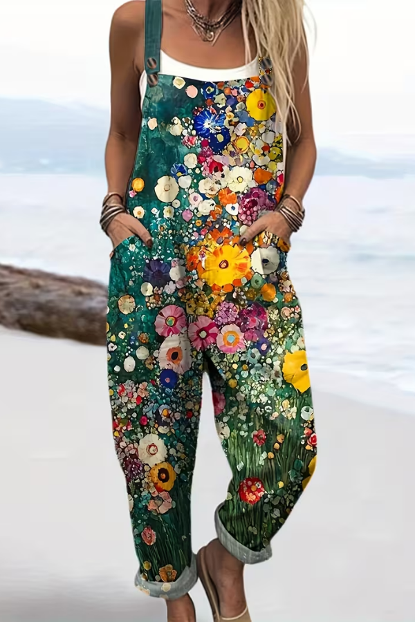 Yrsa | Women Floral Suspender Jumpsuit