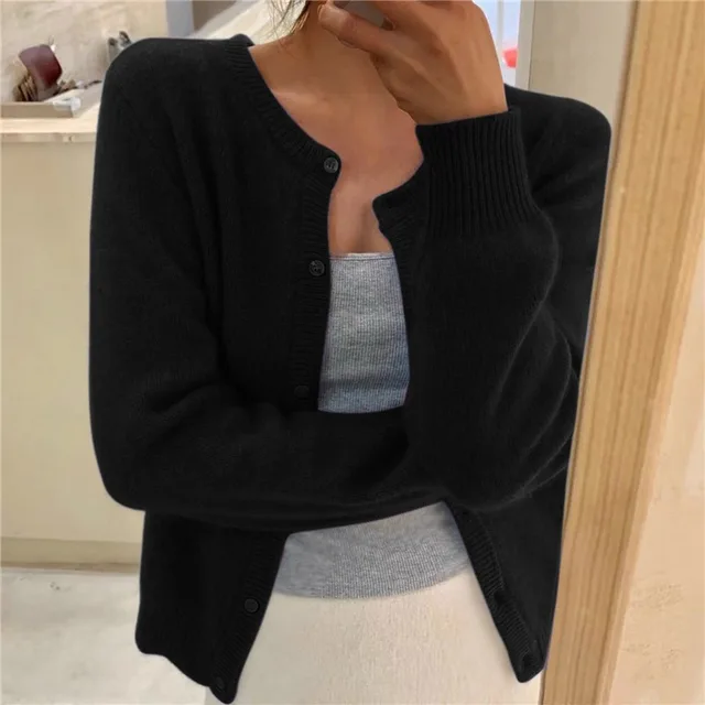 Pernille Women Open Front Long Knit Cardigan Sweater