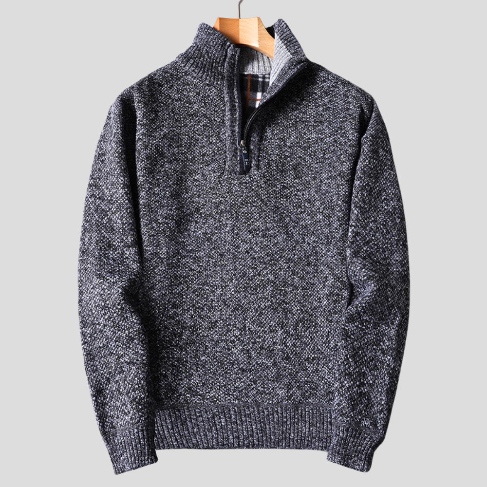 Nolan | Men Tweed Quarter Zip Sweater