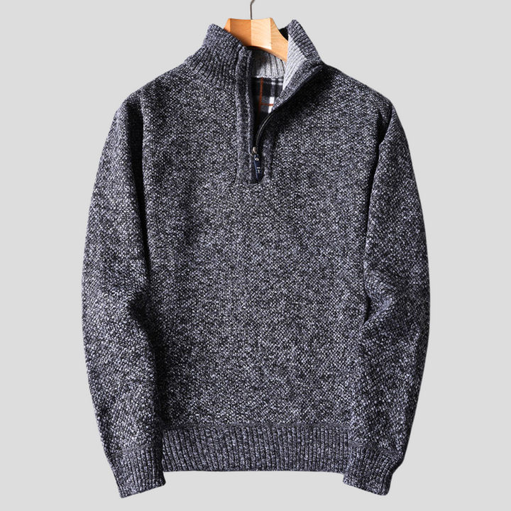 Nolan | Men Tweed Quarter Zip Sweater