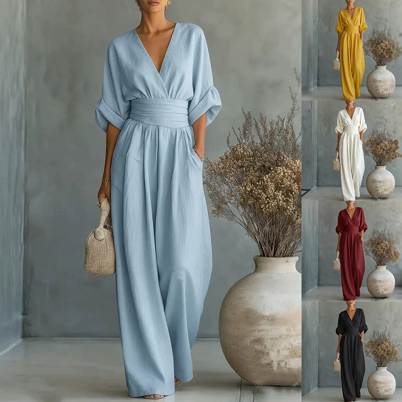 Hermione | Women Wide Leg Linen Jumpsuit