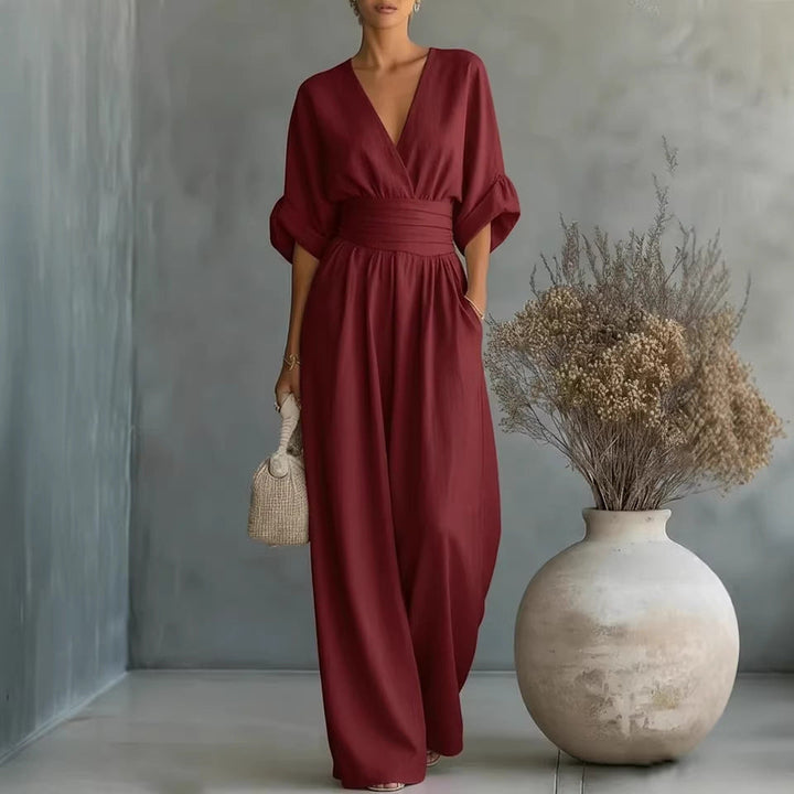 Hermione | Women Wide Leg Linen Jumpsuit