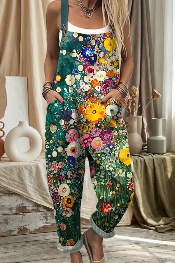 Yrsa | Women Floral Suspender Jumpsuit