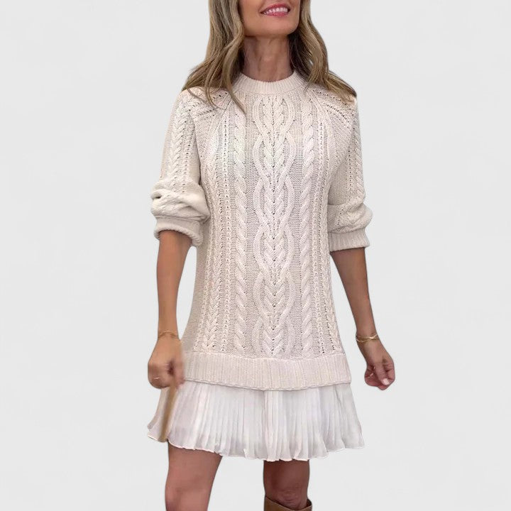 Domenica | Women Cable Tunic Knit Sweater
