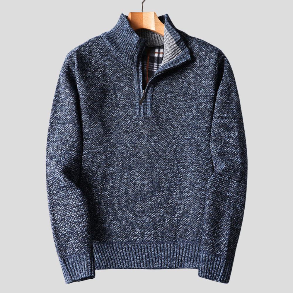 Nolan | Men Tweed Quarter Zip Sweater