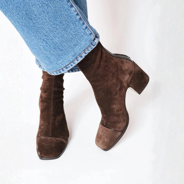 Hilma | Women Ruched Square Toe Boots