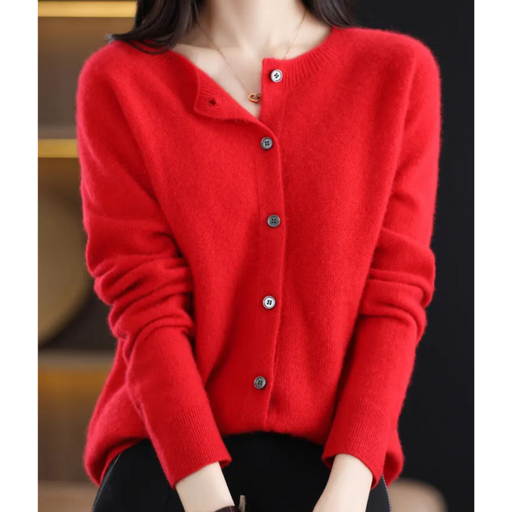 Shona | Women Round Neck Button Cardigan