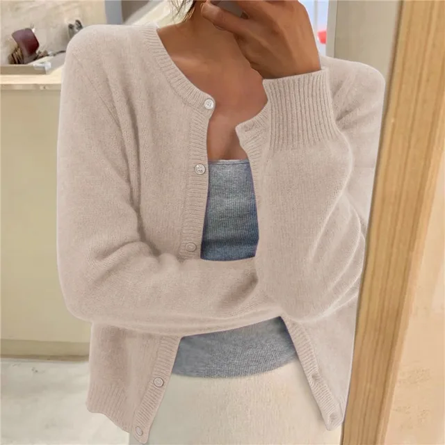 Pernille Women Open Front Long Knit Cardigan Sweater