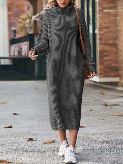 Clem | Women Turtleneck Knit Dress