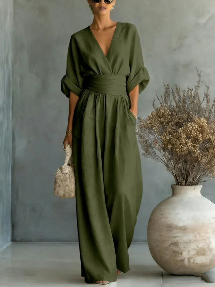 Hermione | Women Wide Leg Linen Jumpsuit