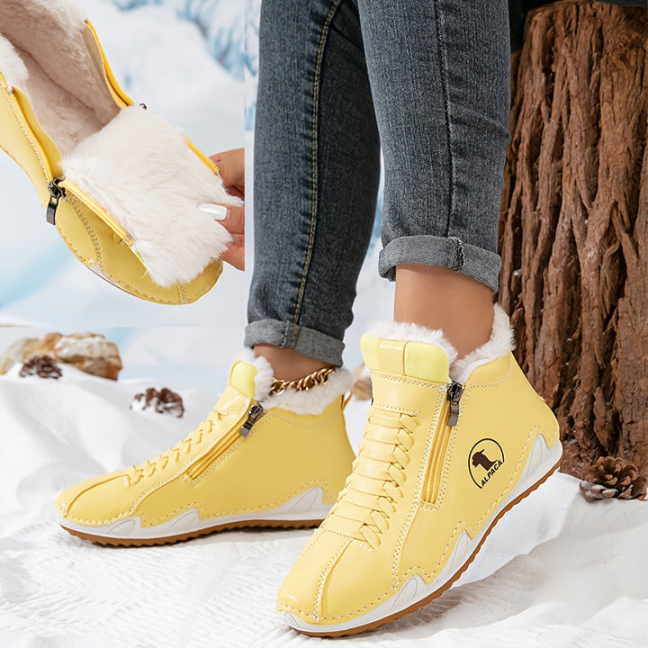 Laila | Women Fur Cuff Ankle Boots