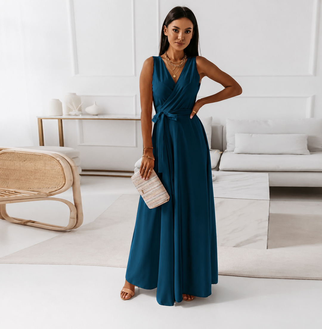 Janice | Women Wrap Maxi Winter Wedding Guest Dress