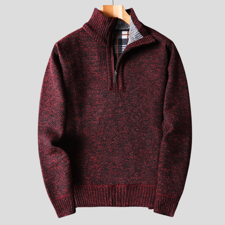 Nolan | Men Tweed Quarter Zip Sweater