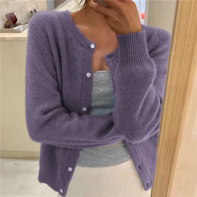 Pernille Women Open Front Long Knit Cardigan Sweater