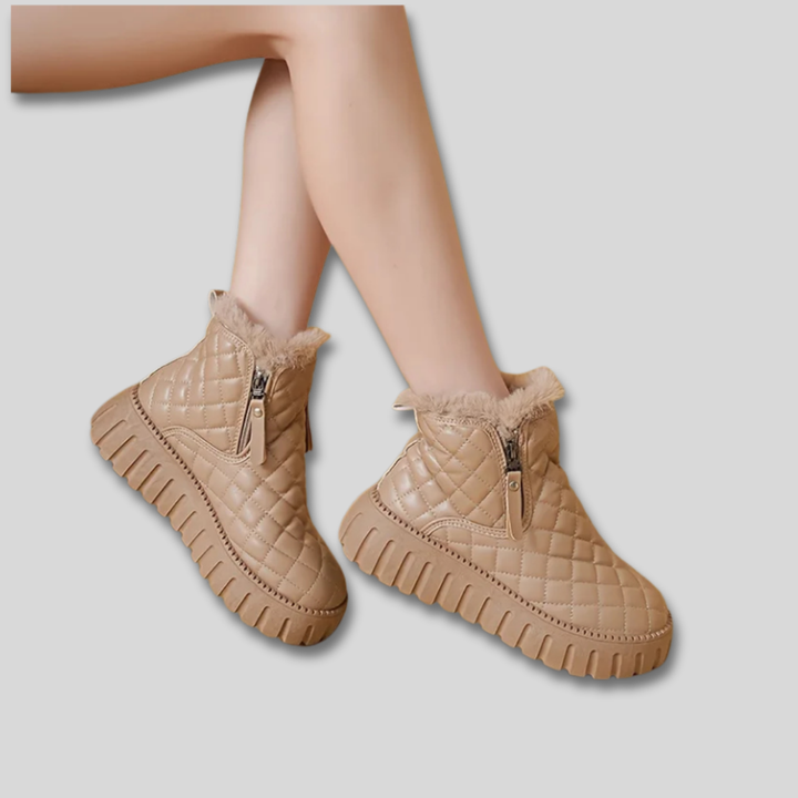 Myra | Women Quilted Platform Winter Boots