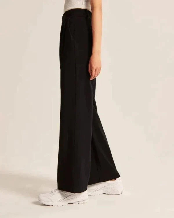 Lorene Women High Waist Pleated Wide Leg Dress Pants