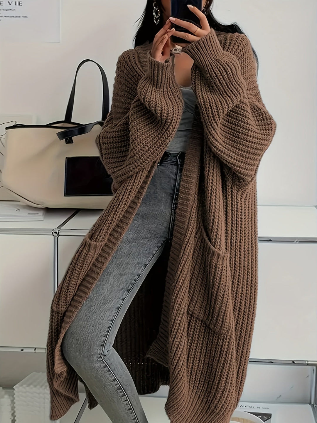Kjersti | Women Chunky Knit Longline Cardigan