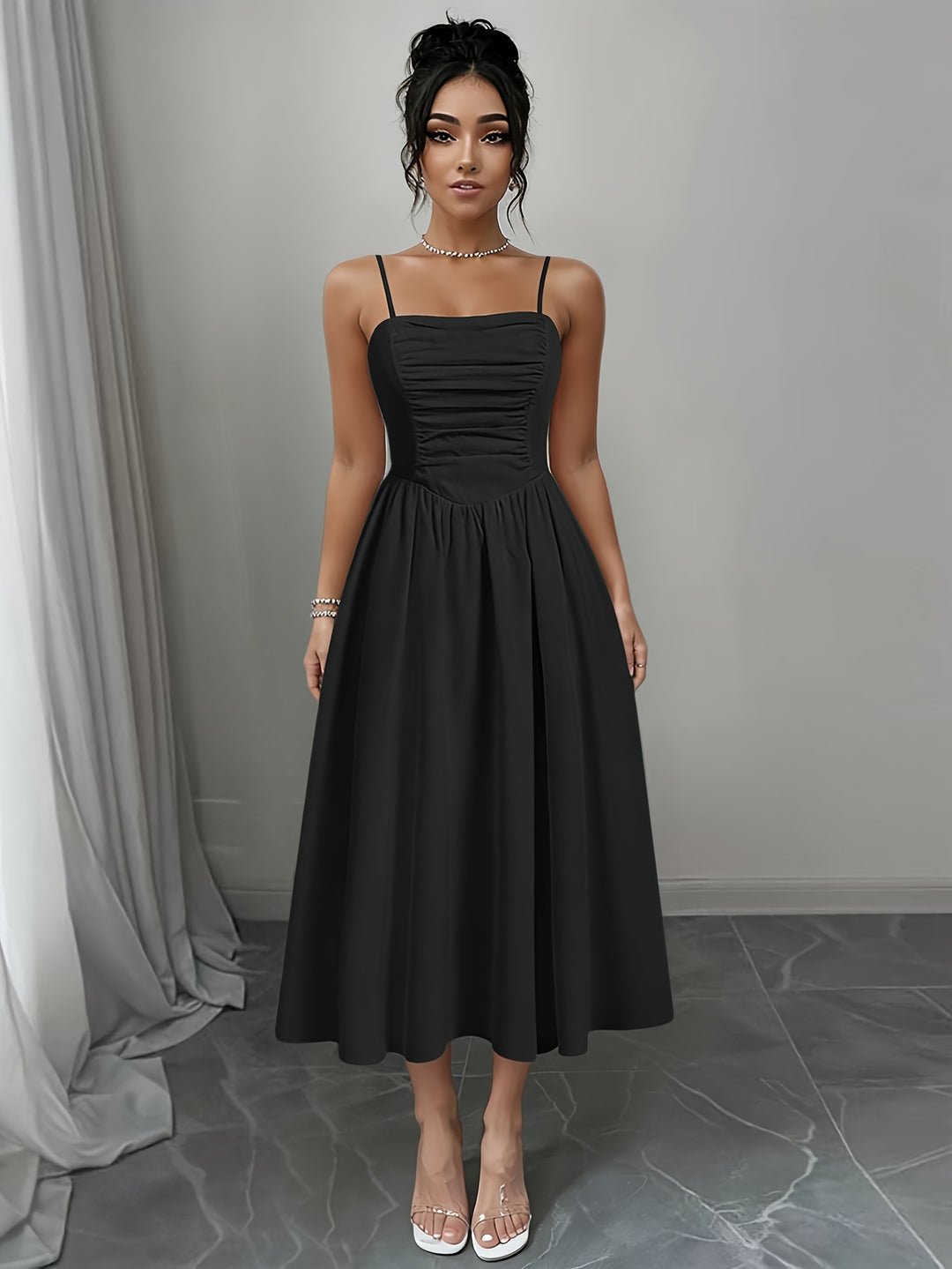 Jessica | Women Square Neck Midi Dress