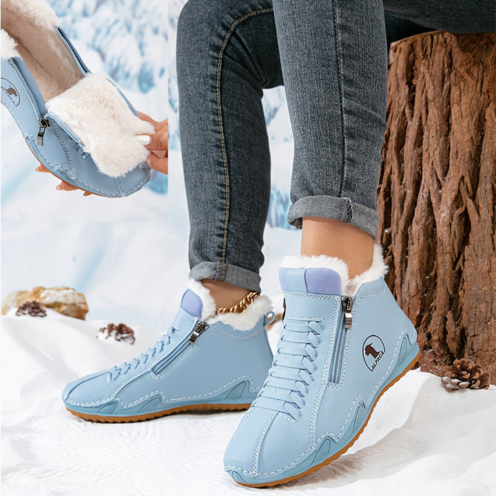 Laila | Women Fur Cuff Ankle Boots