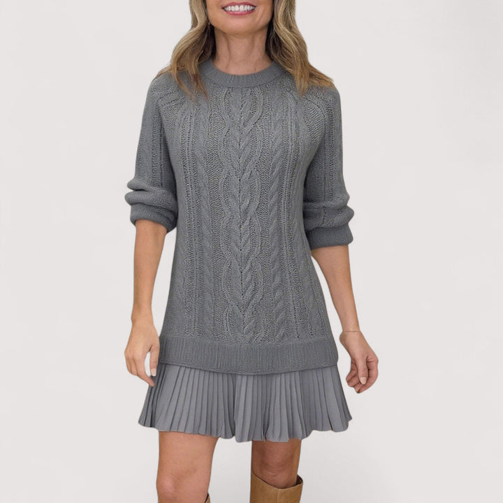 Iva | Women Cable Tunic Pullover Sweater