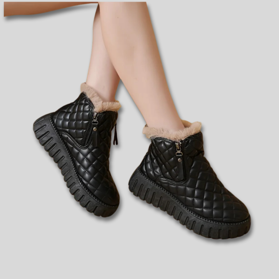 Myra | Women Quilted Platform Winter Boots