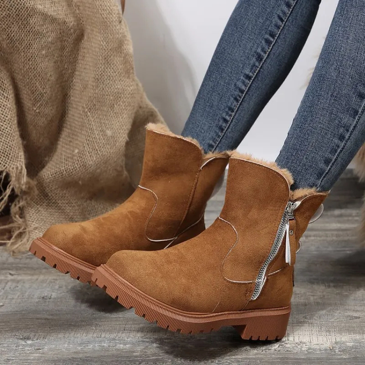 Thisbe | Women Faux Fur Trim Platform Boots