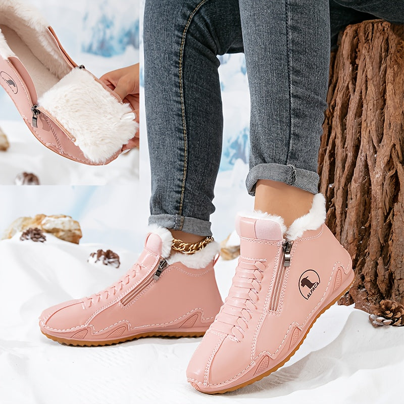 Laila | Women Fur Cuff Ankle Boots