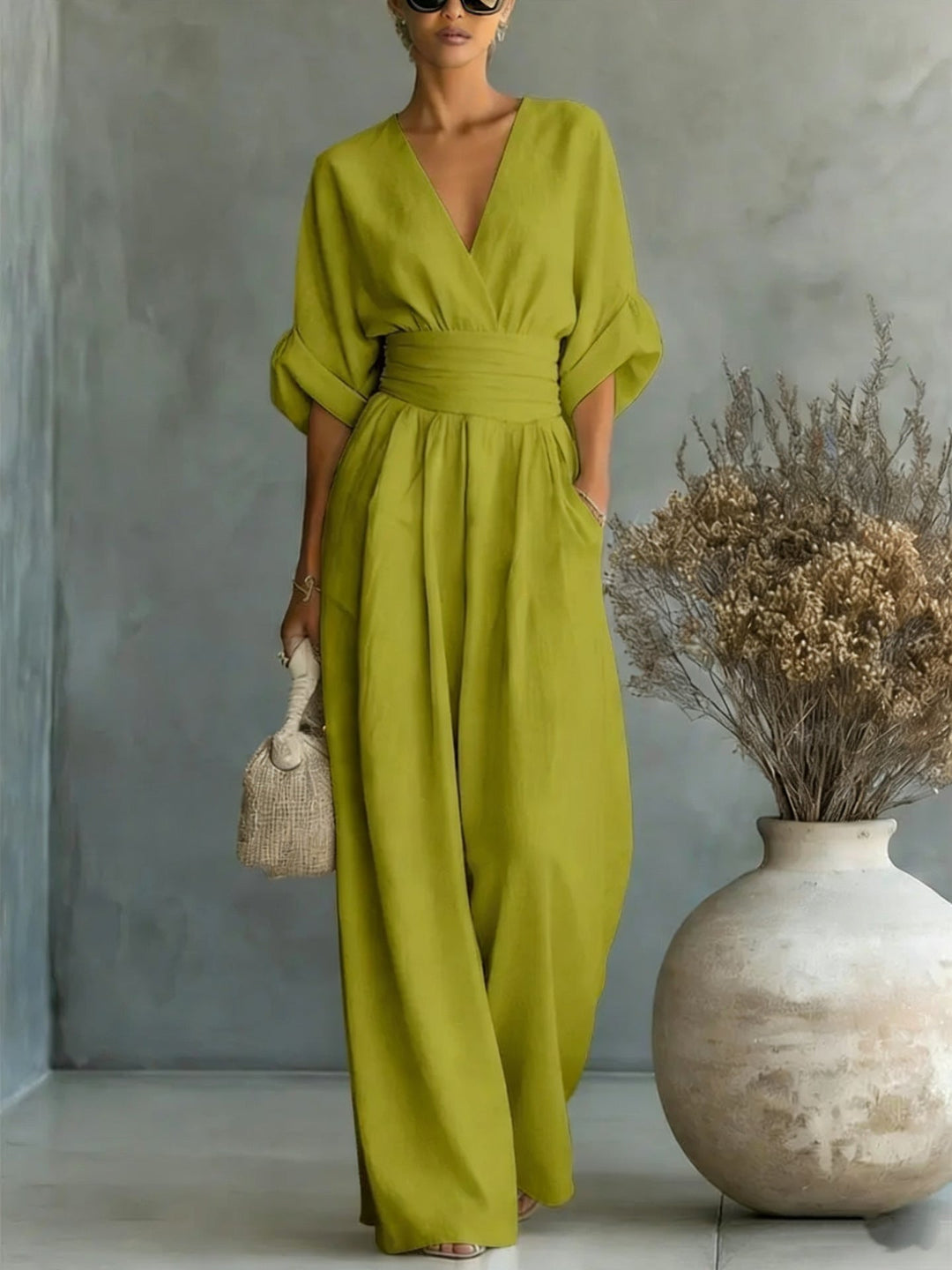 Hermione | Women Wide Leg Linen Jumpsuit