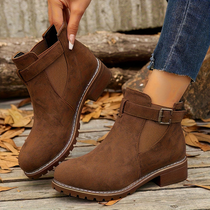 Carol | Women Buckle Chelsea Ankle Boots