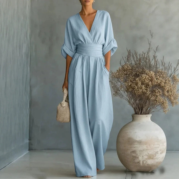 Hermione | Women Wide Leg Linen Jumpsuit