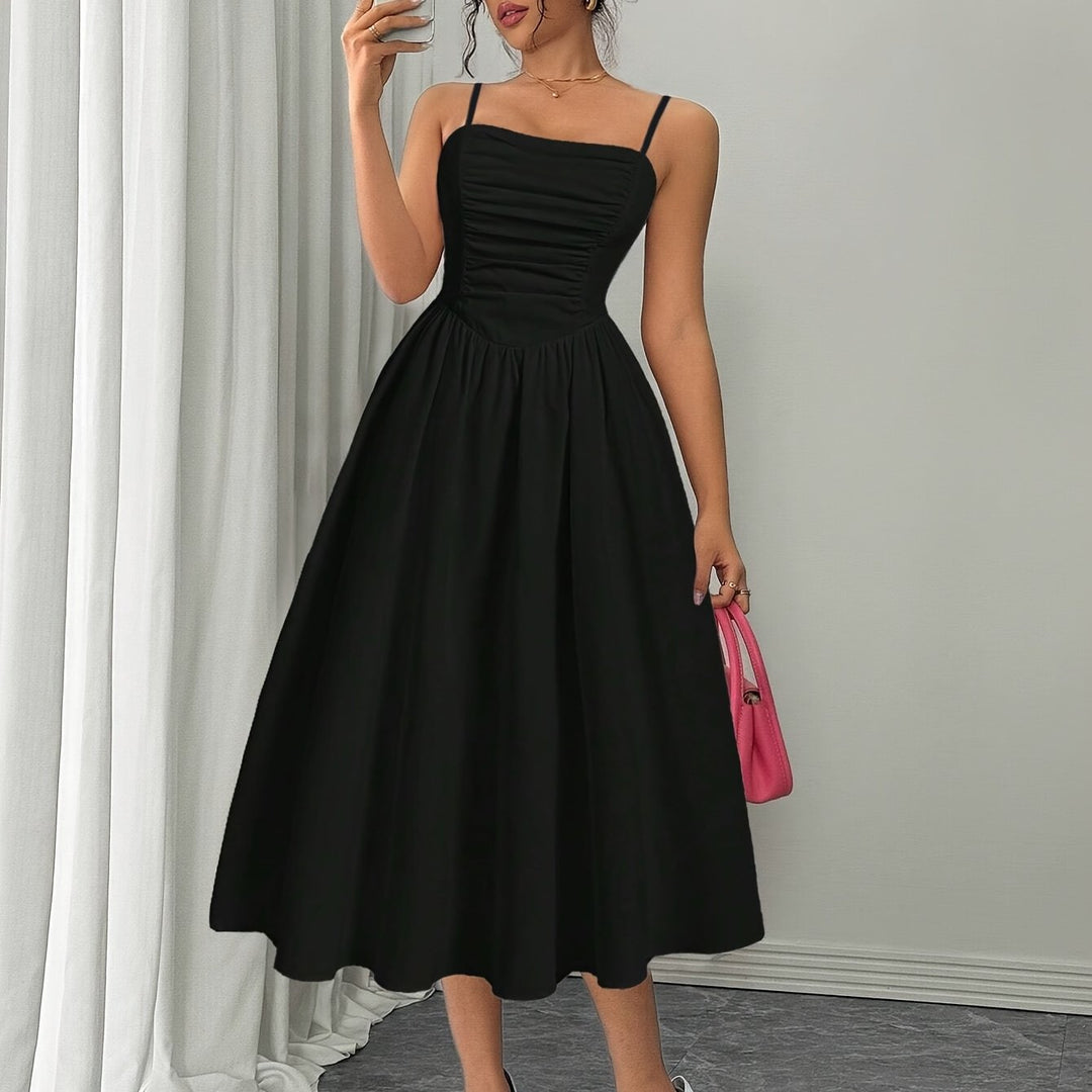 Maia | Women Ruched Bodice Midi Dress
