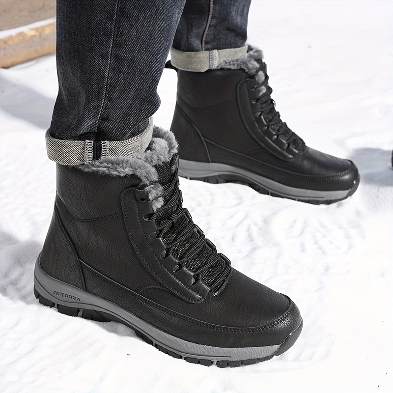 Vetle | Men Fur Cuff Walking Boots
