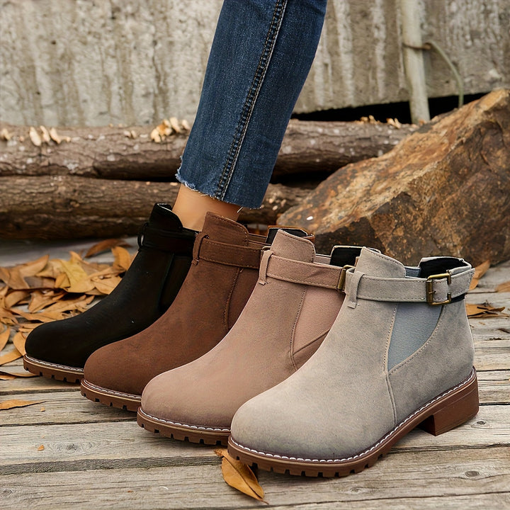 Carol | Women Buckle Chelsea Ankle Boots